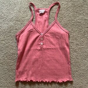 Full Tilt pink racer back tank top